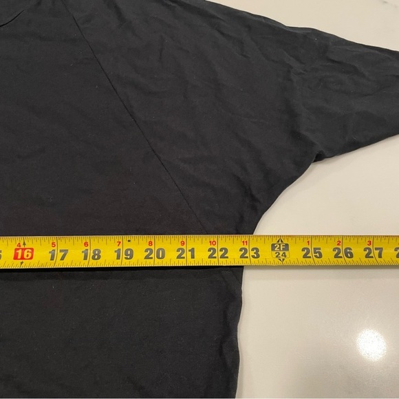 Madewell Womens Shirt Black Large Scoop Neck Long Sleeve Lightweight Stretch - Picture 7 of 8